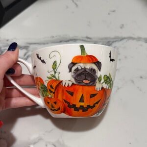 Halloween Pug Pumpkin Mug